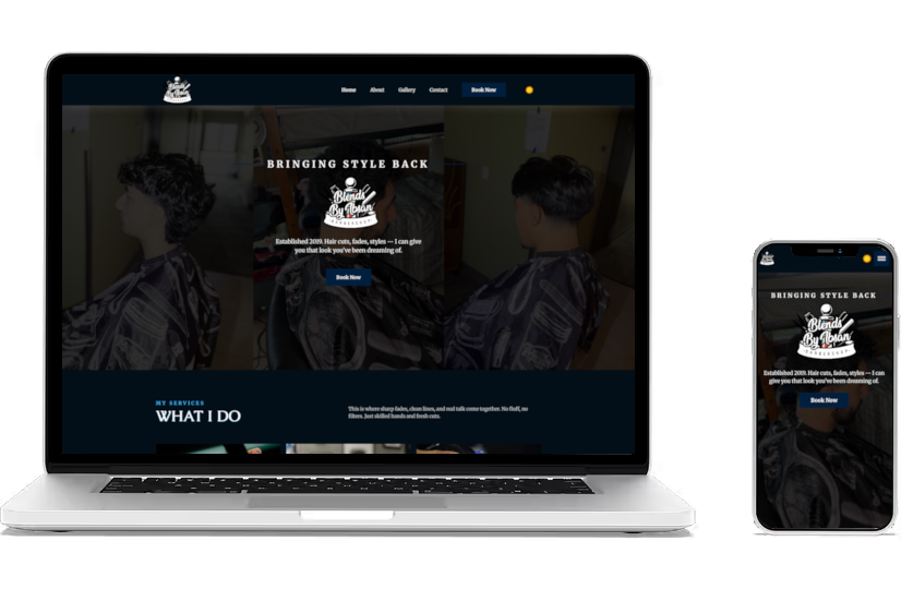 A computer screen showing a website preview